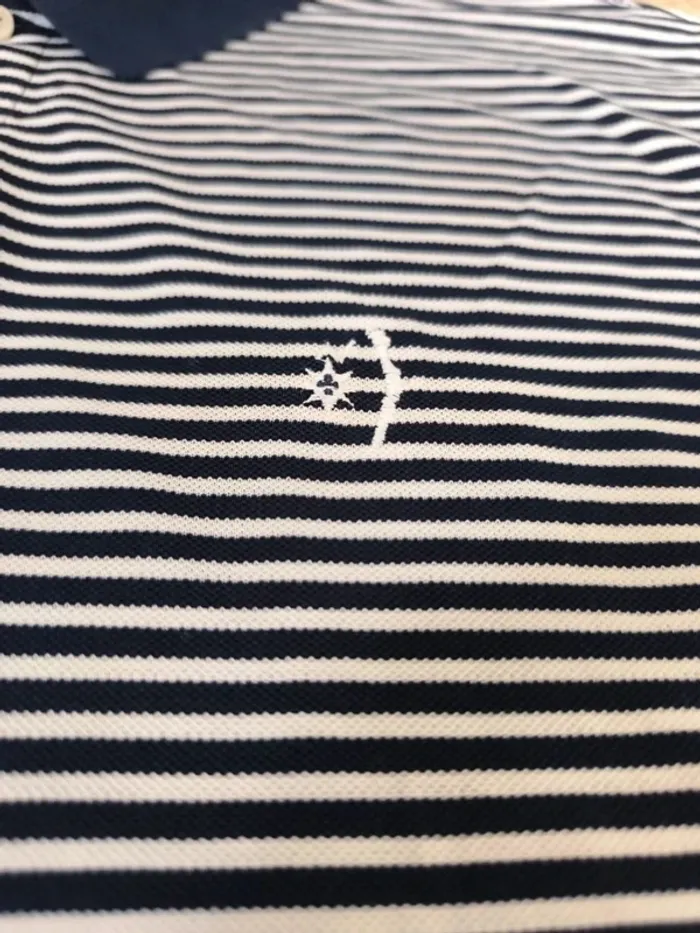Polo Ralph Lauren Golf homme taille XL marinière rayures fines logo blanc - photo numéro 3