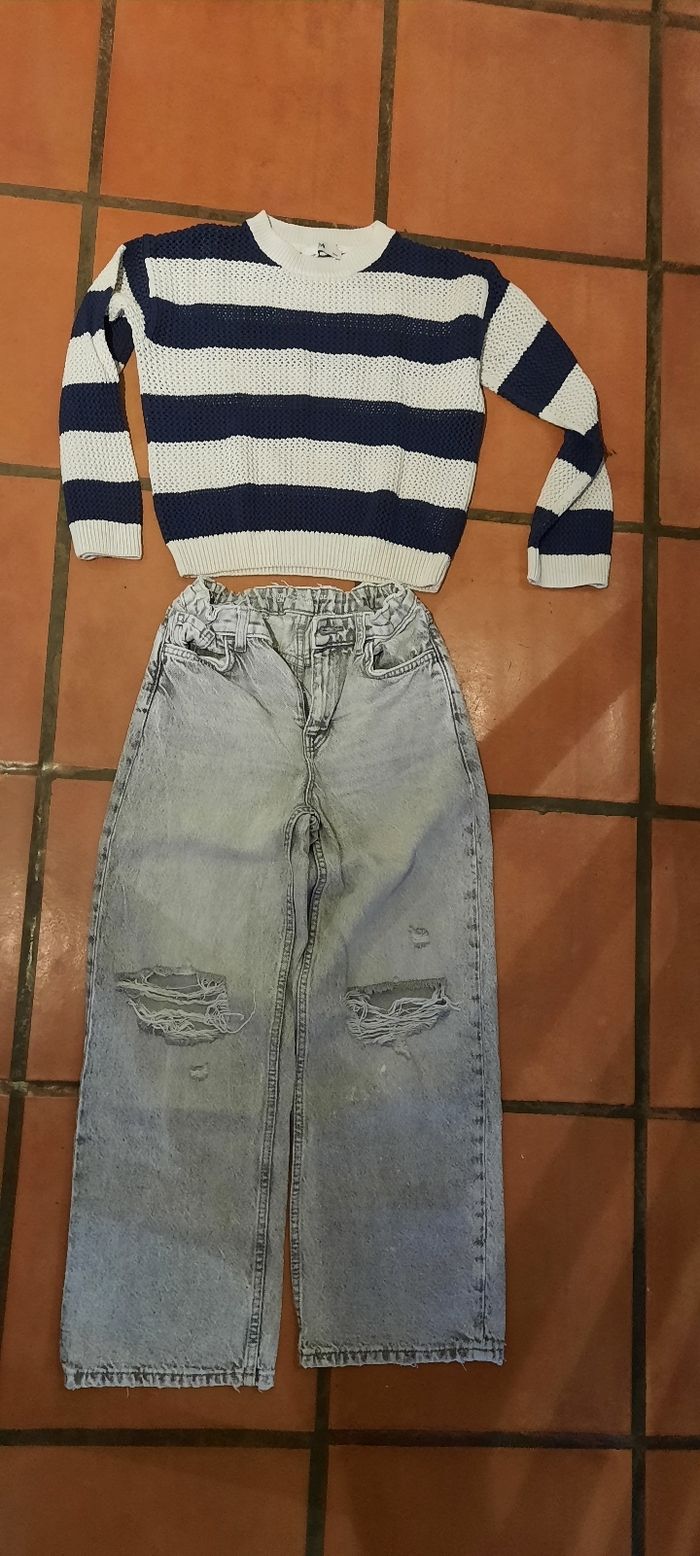 Lot pantalon et pull