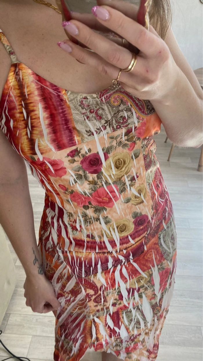 Robe à bretelles motifs fleuris vintage Y2k - photo numéro 3