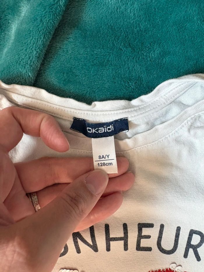 T-shirt bonheur 8 ans - photo numéro 3