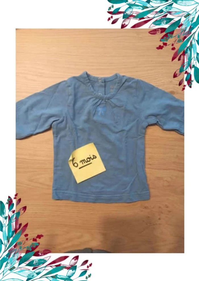 Tee shirt manches longues fille 6 mois