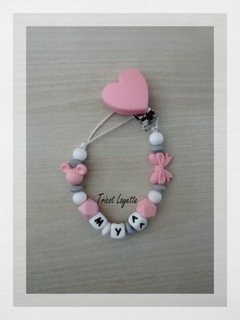 Attache tétine minnie 