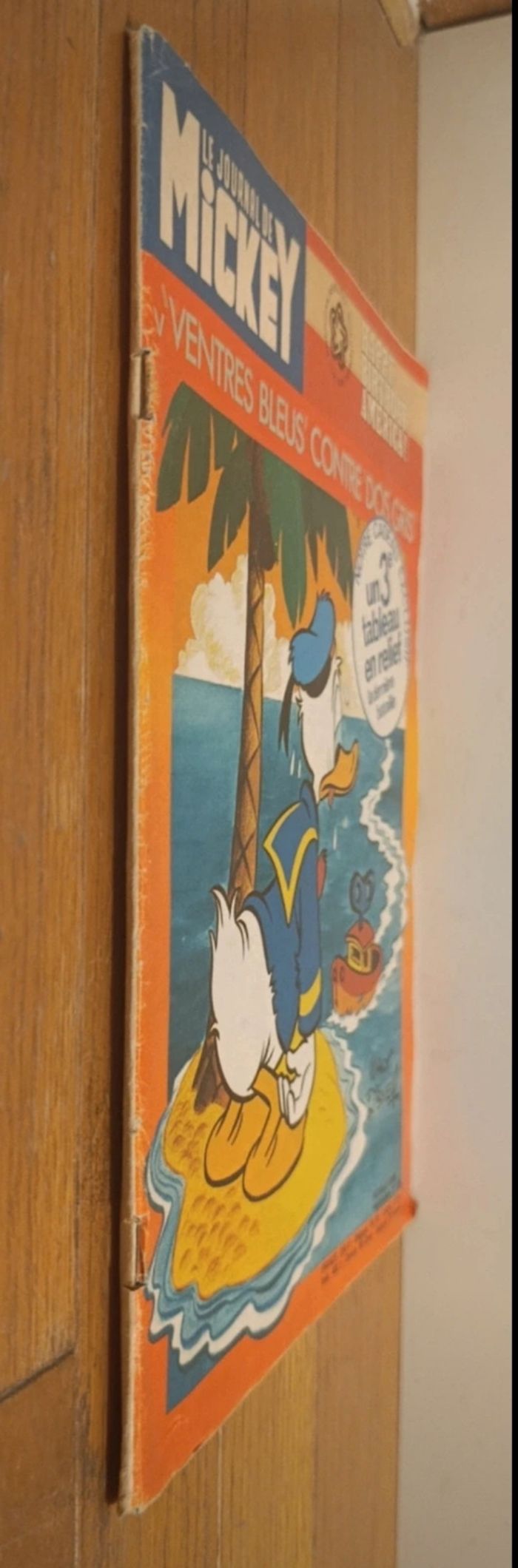 Ancien journal de mickey avec cadeau tableau happy birthday america N°1258 de 1976 vintage - photo numéro 10