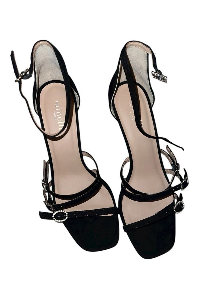 Sandales noires à talons Minelli -50% - photo numéro 2