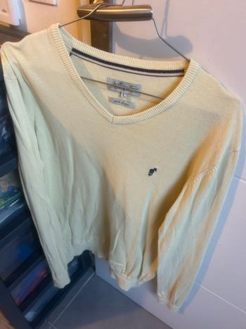 Pull homme gentleman Farmer TBE taille L jaune pale 