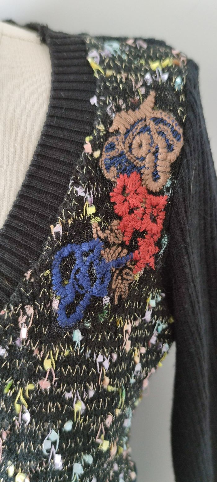 Robe noire femme 101 Idées taille S broderies - Très bon état - photo numéro 3