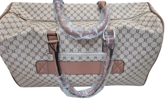 Sac de voyage monogramme taupe – Style inspiré de créateur – Neuf - photo numéro 2