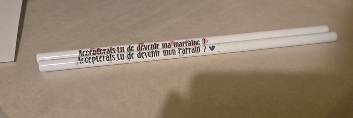 Paille a boire parrain marraine