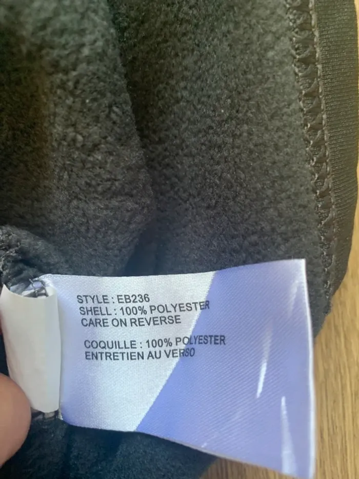Sweat Eddie Bauer Authentique 1/4 zip Gris Taille L - photo numéro 4