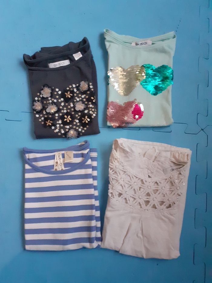 Lot de 4 tee-shirts fille, 5ans