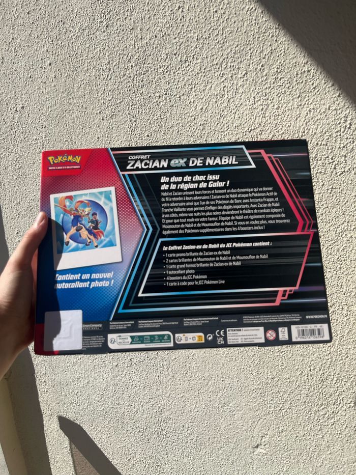 coffret pokémon zacian ex de nabil - photo numéro 3