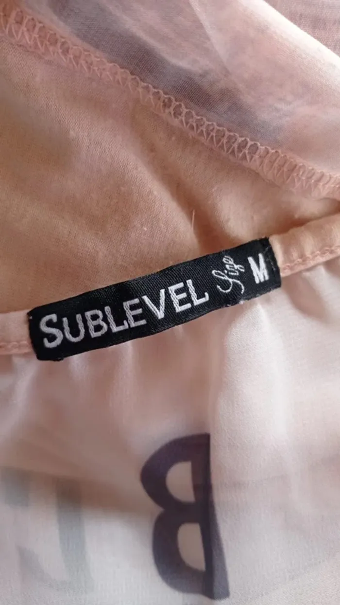 🌸Débardeur décoré dans le dos, Sublevel, taille M - photo numéro 3