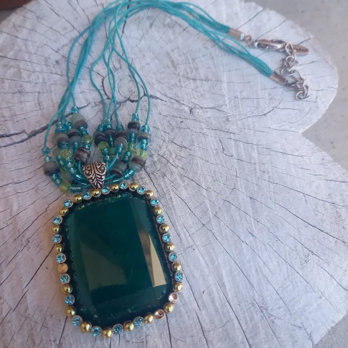 Collier vintage perles verre - photo numéro 4