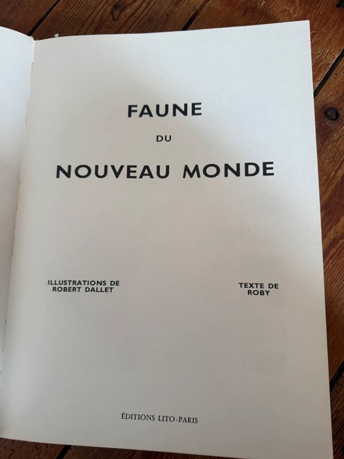 Lito Roby Grand livre illustrations Robert Dallet ancien vintage Faune du nouveau monde d’Amerique - photo numéro 3