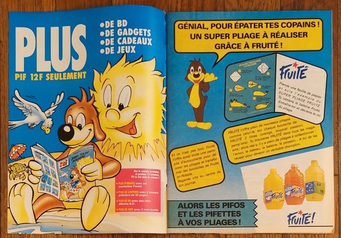 Ancien pif gadget poster Patrick bruel N°1107 1990 vintage - photo numéro 5