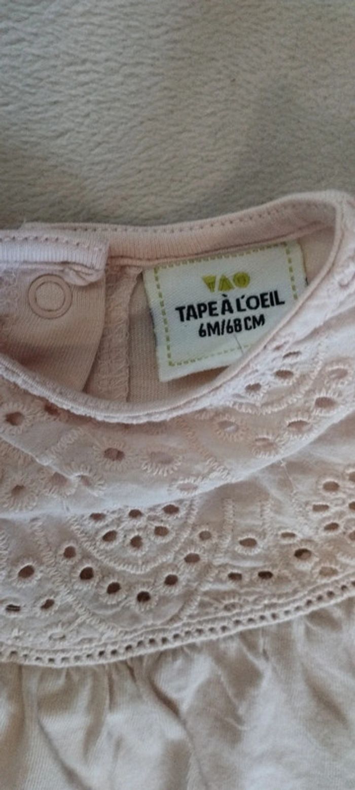 Blouse rose pâle - 6 mois - photo numéro 3