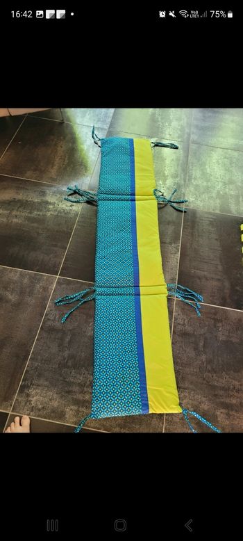 Tour de lit bleu premaman