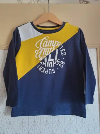 T-shirt garçon 5 ans camps united jaune marine 1 mini accroc qu'on ne voit pas prix mini