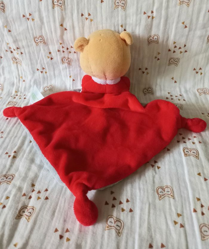 Doudou Winnie l'ourson gris rouge nuage Disney Baby - photo numéro 4