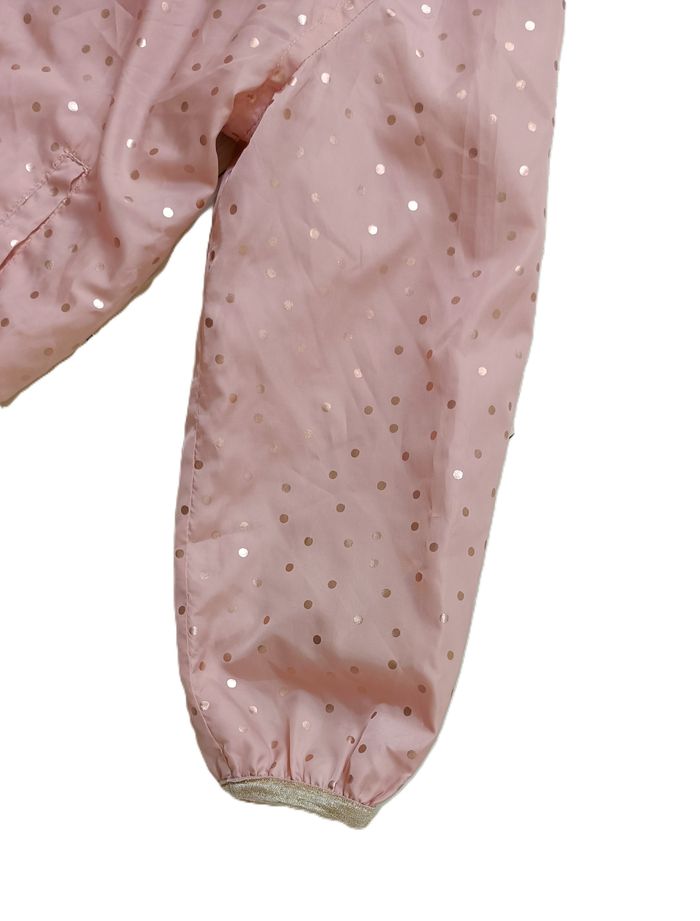 Coupe vent rose et pastilles scintillantes à capuche. Veste légère. In Extenso. Taille 5 ans - photo numéro 4