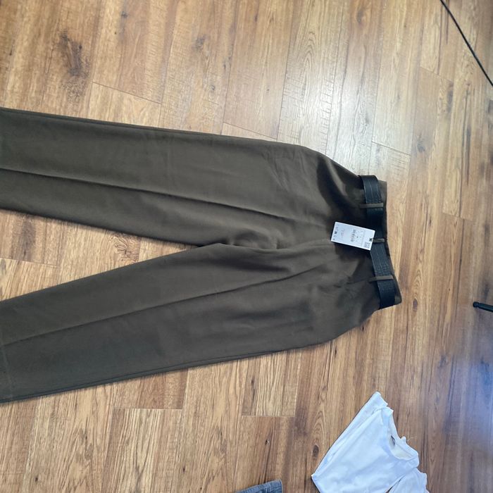 Pantalon Zara L kaki foncé neuf - photo numéro 4