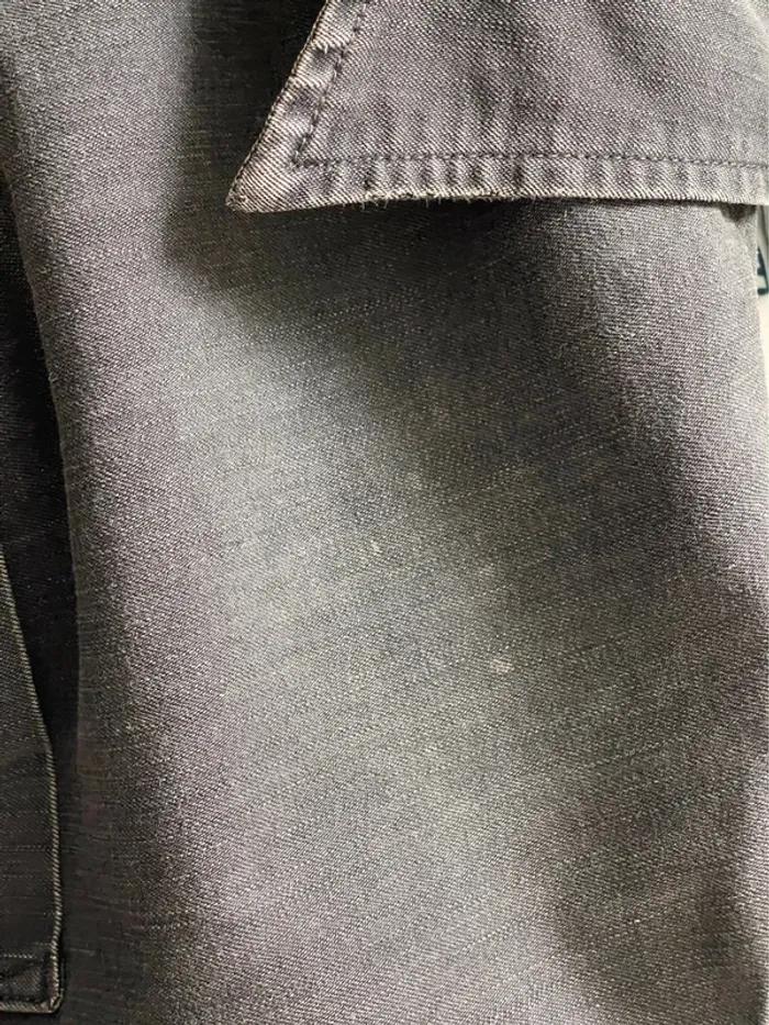 Chemise ou surchemise Levi’s taille S coupe ample oversized en jean gris / noir bleached délavé - photo numéro 13