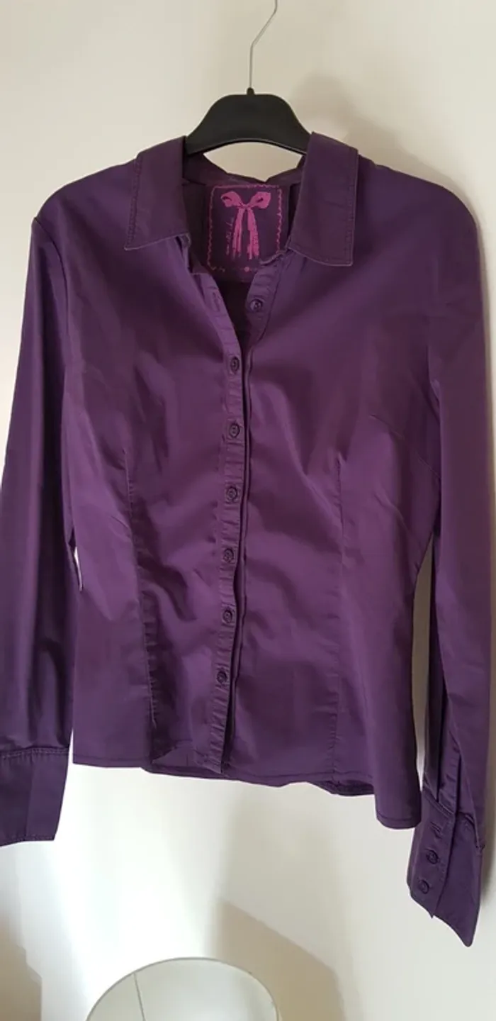 Chemise 40 manches longues prune - photo numéro 2