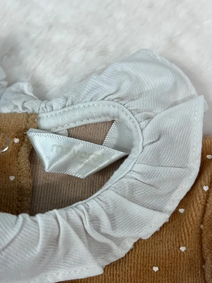 Pyjama velours 1-2 mois 60 cm - photo numéro 3