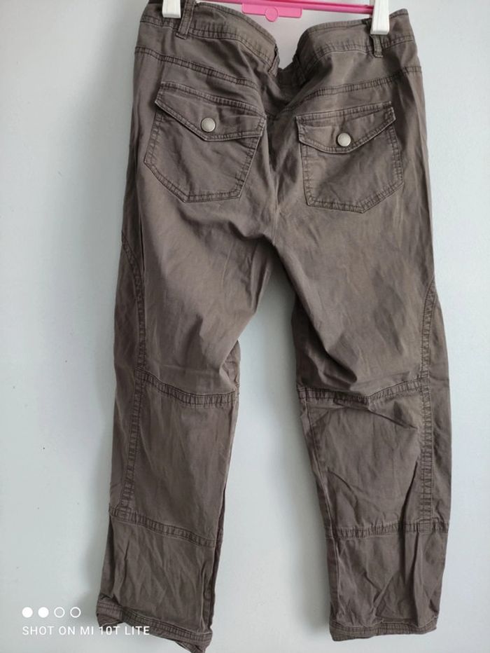 Pantacourt marron camaïeu - photo numéro 3