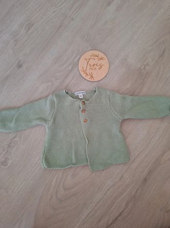 Veste tricotée verte Verbaudet mixte