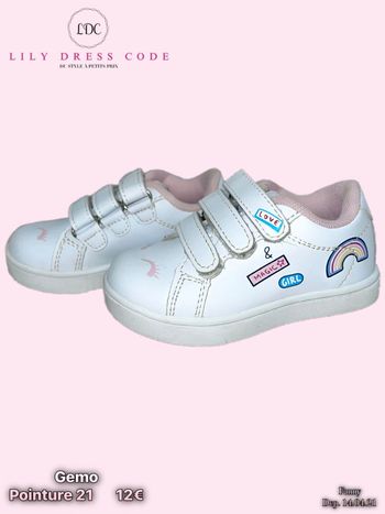 💕 baskets blanche à scratch SOLDÉ -90% 💕