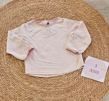 Haut de pyjama velours 3 ans fille