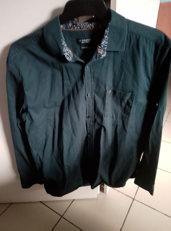Chemise homme vert émeraude foncés Armand Thiery TL
