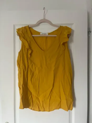Blouse manche courte jaune Promod