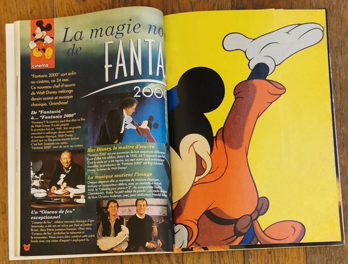Ancien journal de mickey avec poster fantasia + cadre déblok N°2501 année 2000 vintage - photo numéro 3
