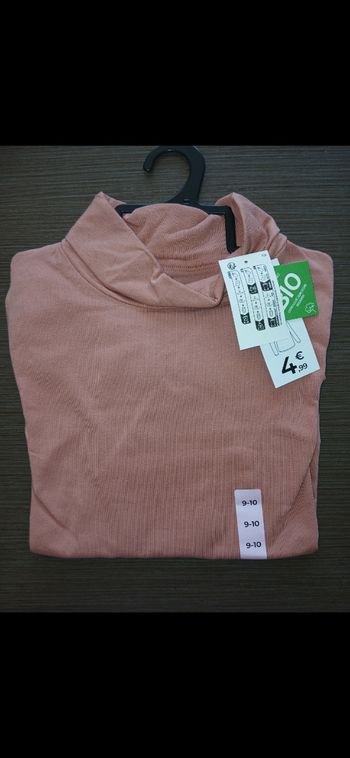Sous pull rose fille 9/10 ans