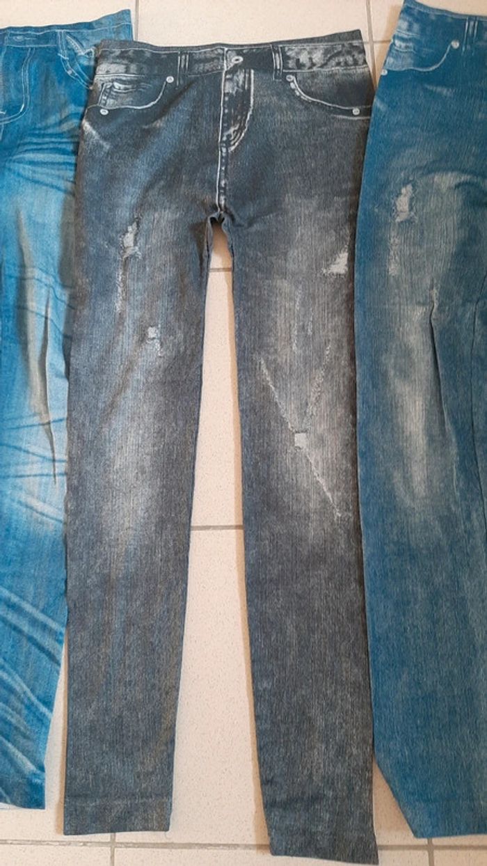 Legging imprimé jean femme - photo numéro 3