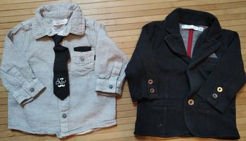 Gemo Ensemble veste blazer chemise cravate 12 mois