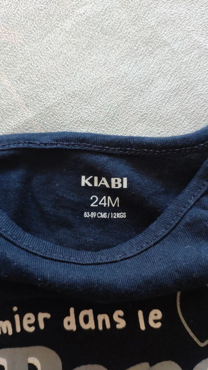 T-shirt manches courtes 24 mois bleu - photo numéro 3