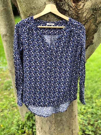 T shirt manche longue bleu