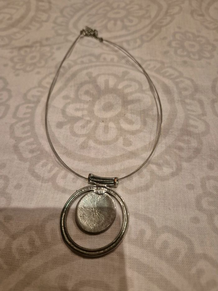 Collier et bague bordeaux - photo numéro 4