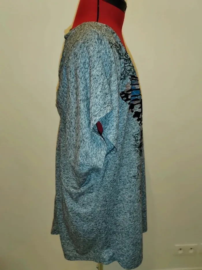 T shirt imprimé noué dans le dos - photo numéro 3