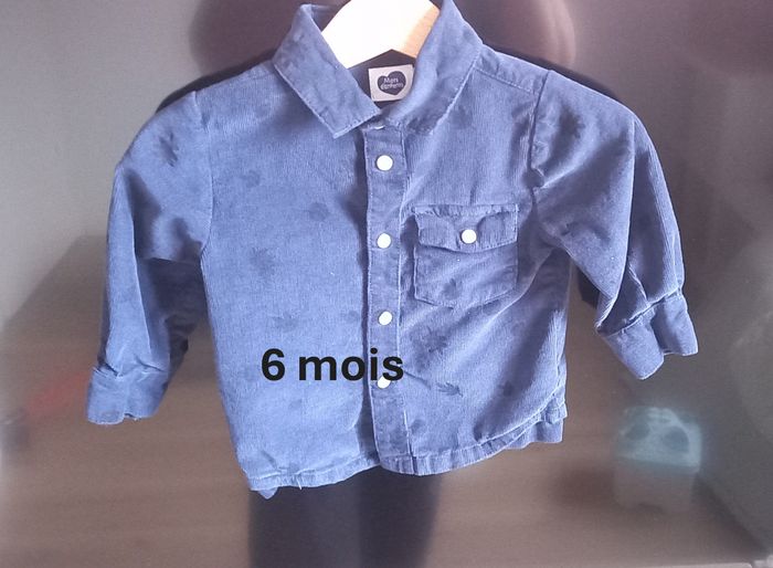 Chemise velours 6 mois