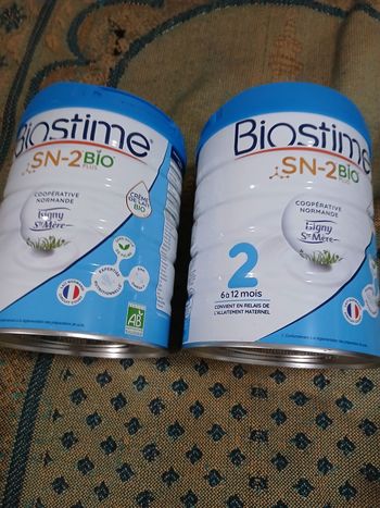 Lot de 2 lait BIOSTIME 2 BIO