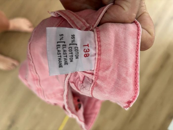 Pantalon toile rose neuf été - photo numéro 4