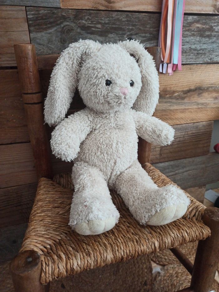 Peluche lapin blanc T C M BE - photo numéro 3