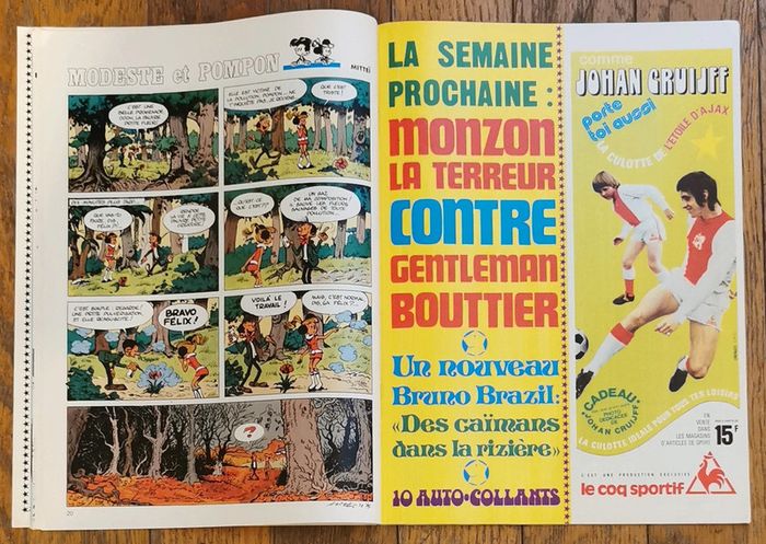Ancien magazine Tintin n°37 l'hebdotimiste poster Brigitte bardot 1973 vintage - photo numéro 8