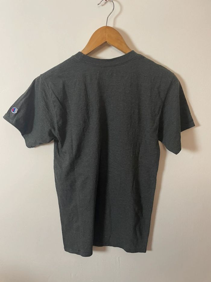 T-shirt Champion homme gris – Taille S – Logo brodé cœur et manche - photo numéro 3