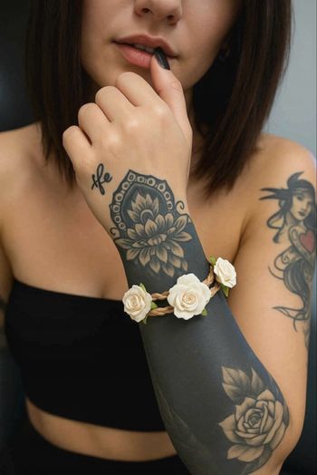 Couronne florale blanche