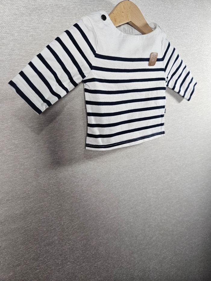 Pull marinière obaïbi  3 mois - photo numéro 4